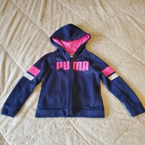 Puma Toddler size 4 zip up hoodie pink blue